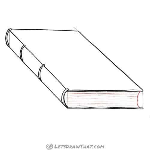 Drawing step: Draw the book pages