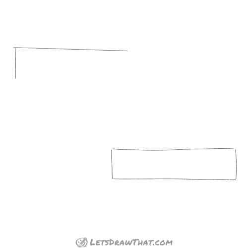 Drawing step: Draw a rectangle
