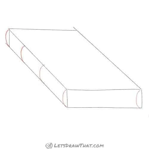 Drawing step: Add the curved sides