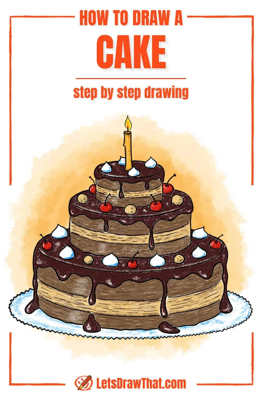 How To Draw A Birthday Cake (Step By Step Tutorial) - Bujo Babe-saigonsouth.com.vn