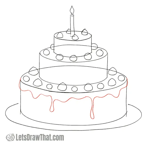 Cake dessert cute simple icon drawing Royalty Free Vector-saigonsouth.com.vn