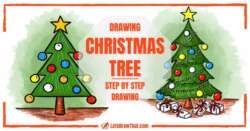 Christmas Tree Drawing: From Easy to Awesome! - step-by-step-drawing tutorial featured image