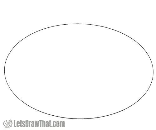 Drawing step: Draw an oval