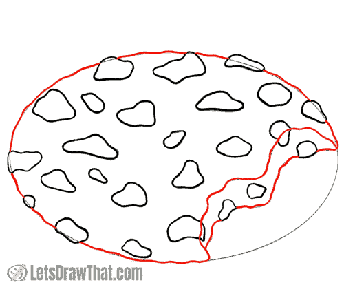 Drawing step: Draw the cookie