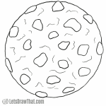 How to draw a cookie: finished outline drawing