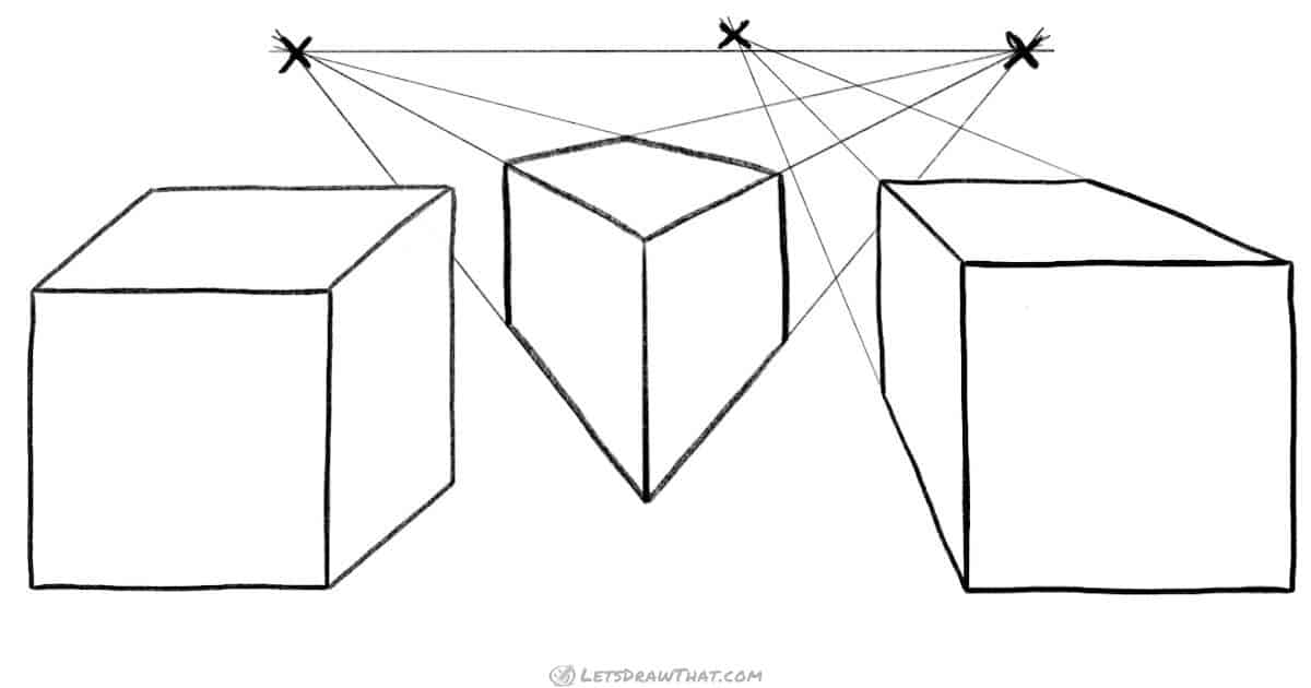 How to draw a cube: 3 different ways and perspectives - step-by-step-drawing tutorial featured image