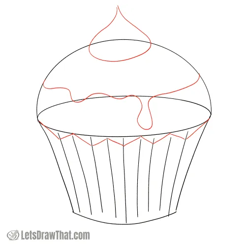 Cupcake drawing, Drawing tutorial, Easy drawings