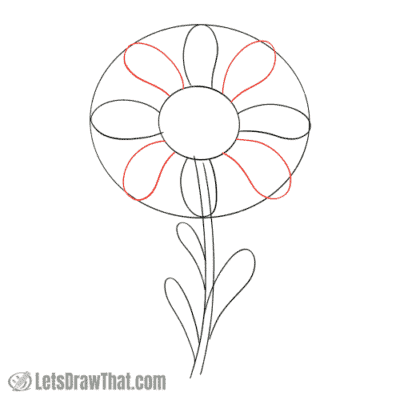 How to Draw a Daisy From Easy Simple Shapes