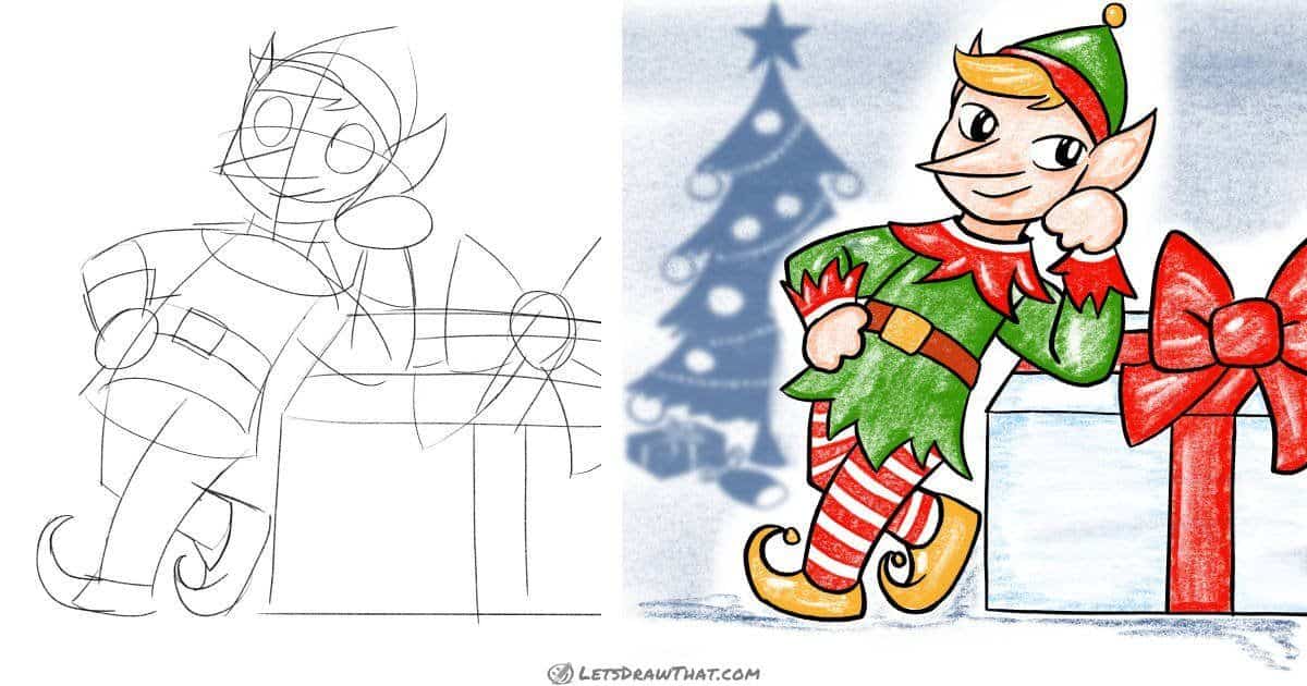 How to draw an elf: drawing step by step - step-by-step-drawing tutorial featured image
