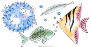 How to draw a fish using simple shapes - step-by-step-drawing tutorial featured image