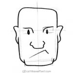 Drawing step: Complete the head drawing