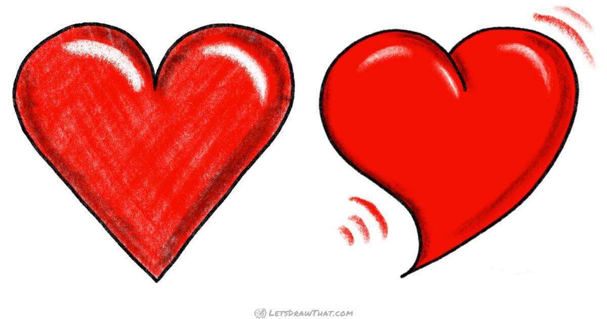 How To Draw A Heart 2 Ways One Simple One Bold Let S Draw That