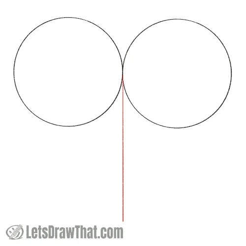 Drawing step: Draw a center line