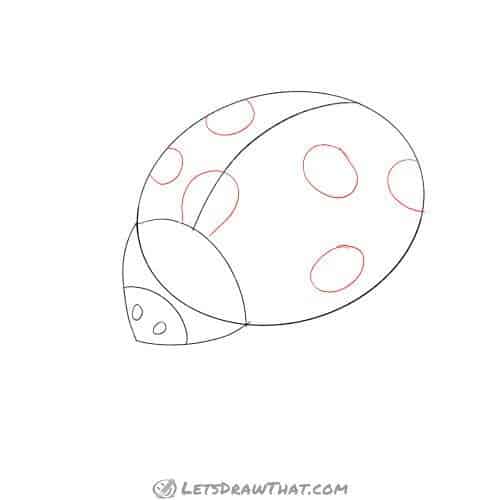 Drawing step: Sketch the dots