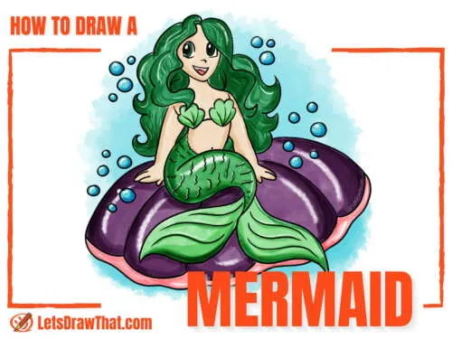 How to Draw a Mermaid: Step by Step - step-by-step-drawing tutorial featured image