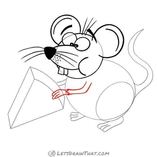 Drawing step: Draw the mouse's paw