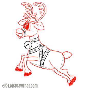 How to Draw a Reindeer + How to Draw Rudolph for Christmas