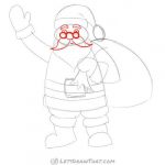 How to draw Santa: step by step drawing - Let's Draw That!