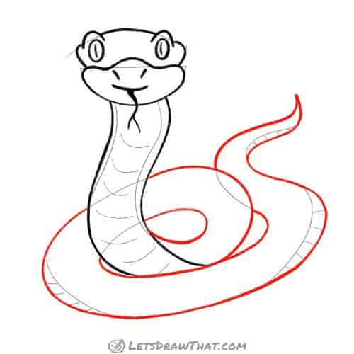 Drawing step: Draw the snake's body