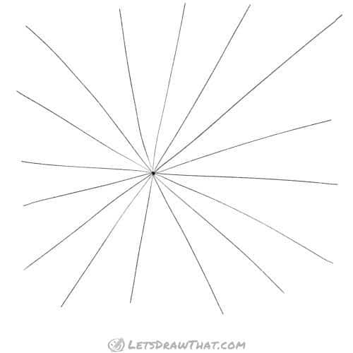 Drawing step: Draw the web base frame lines