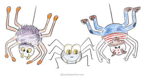 How to Draw a Spider – Simple Cartoon Style - step-by-step-drawing tutorial featured image