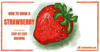 How to Draw a Strawberry - An Easy Realistic Strawberry Drawing