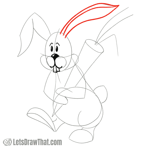 How to Draw a Bunny - An Easy Cartoon Bunny Drawing